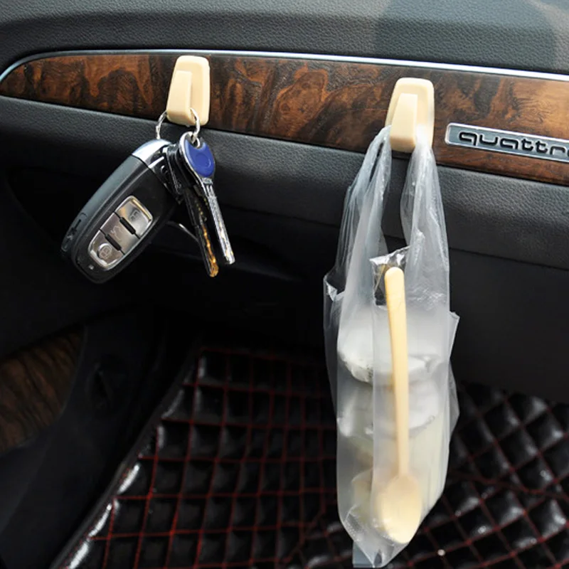 

3pcs/set ABS Mini Vehicle Hook for Glass Key Bags Car Plastic Fastener Hanger Hooks Clips Interior Stickers Decorations