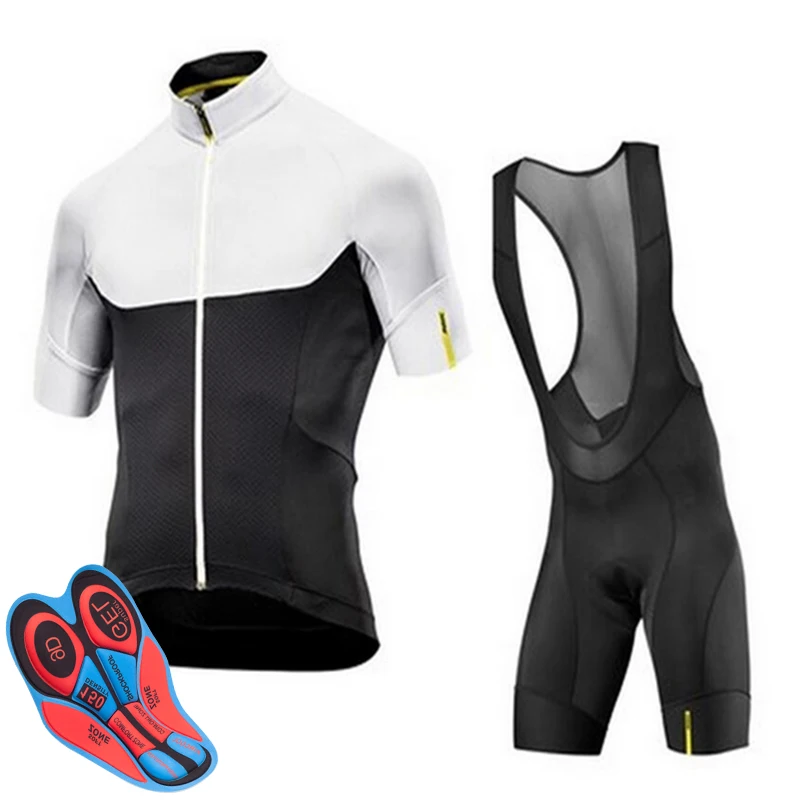 

2017 mavic 100%Polyester Cycling Jerseys Short Sleeve Cycling Clothing Breathable Quick-Dry Summer Cycling Set 9D Gel cushion