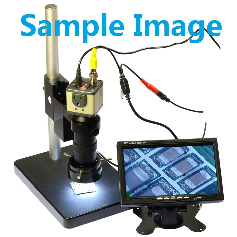 800TVL 1/" CCD цифровой промышленный микроскоп камера набор CS& C-Mount объектив поддержка BNC цветной видео выход F SMD BGA пайка PCB