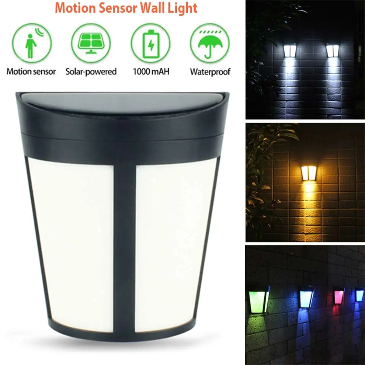 

LED Solar Power Light Control Wall Light 6 LED Outdoor Waterproof Energy Saving Street Yard Path Home Garden Security Lamp