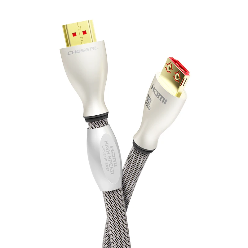 Choseal 30th الذكرى TH-619 HDMI كابل 2.0 4 K * 2 K الذهب-مطلي 3D1080P HDMI كابل وصلة بينية مُتعددة الوسائط وعالية الوضوح للتلفزيون PS3 PS4 العارض الكمبيوتر