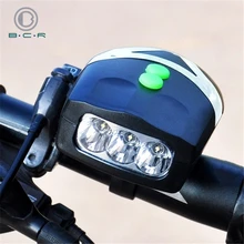 Bright Bicycle Front Lamp Horns 3 LED Electronic Bike Handlebar Ring Bell Loud Horn Cycling Alarm Sound Headlight for Bicycles Bright Bicycle Front Lamp Horns 3 LED Electronic Bike Handlebar Ring Bell Loud Horn Cycling Alarm Sound Headlight for Bicycles