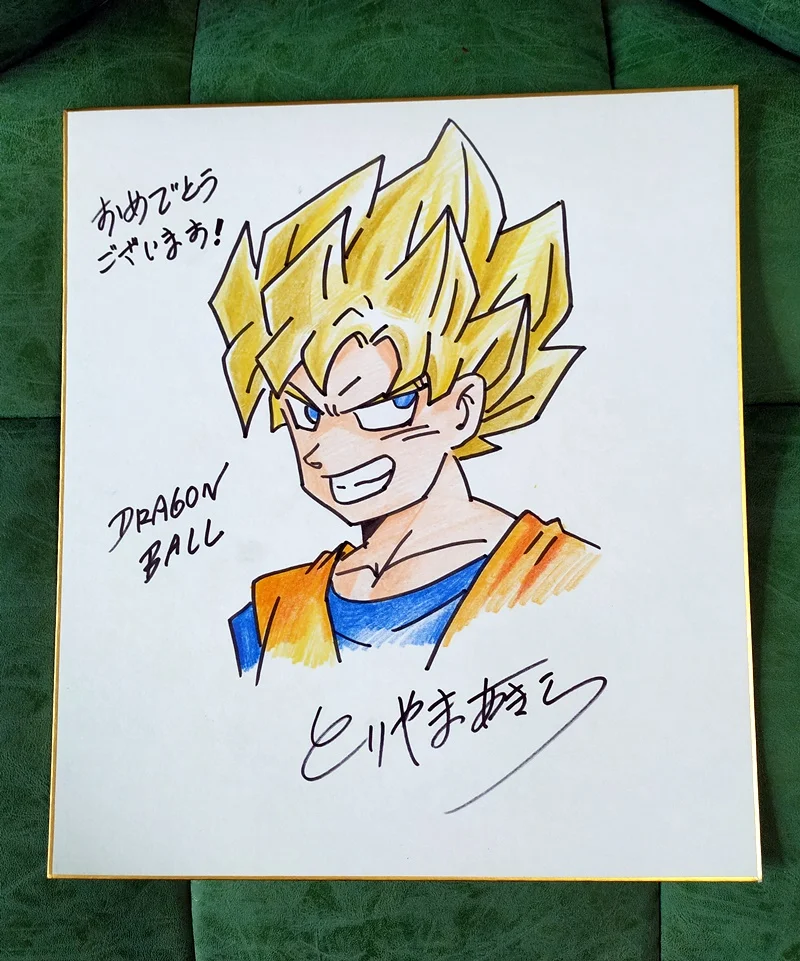 Рисованная Торияма Акира с автографом Shikishi карта художественная доска Dragon Ball