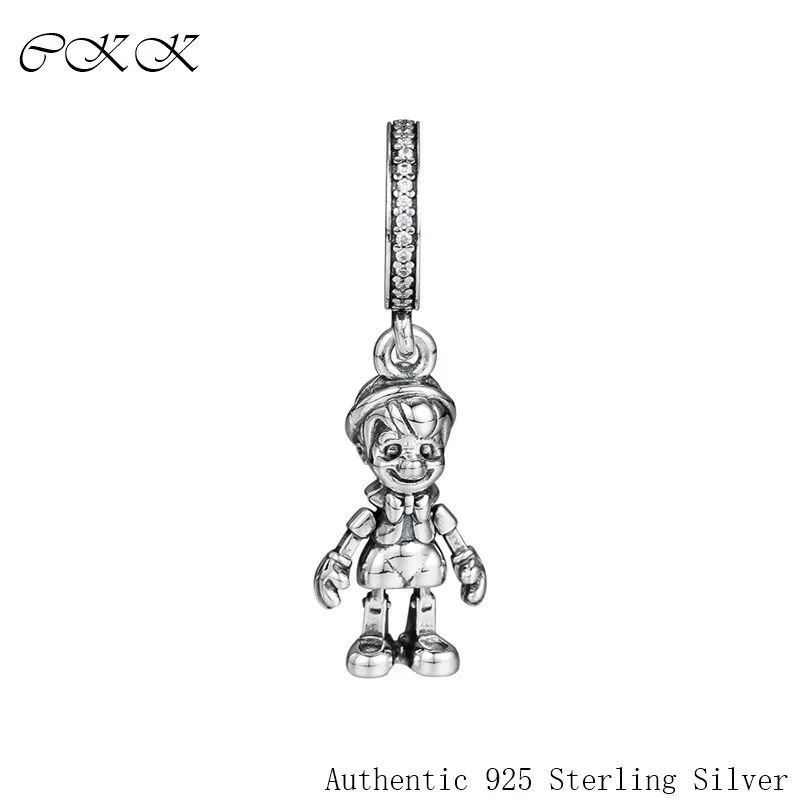 

CKK Beads Pinocchio Dangle Charm 100% 925 Sterling Silver Clear Cz Beads for Jewelry Making Fit Charms Bracelet Necklace PF826