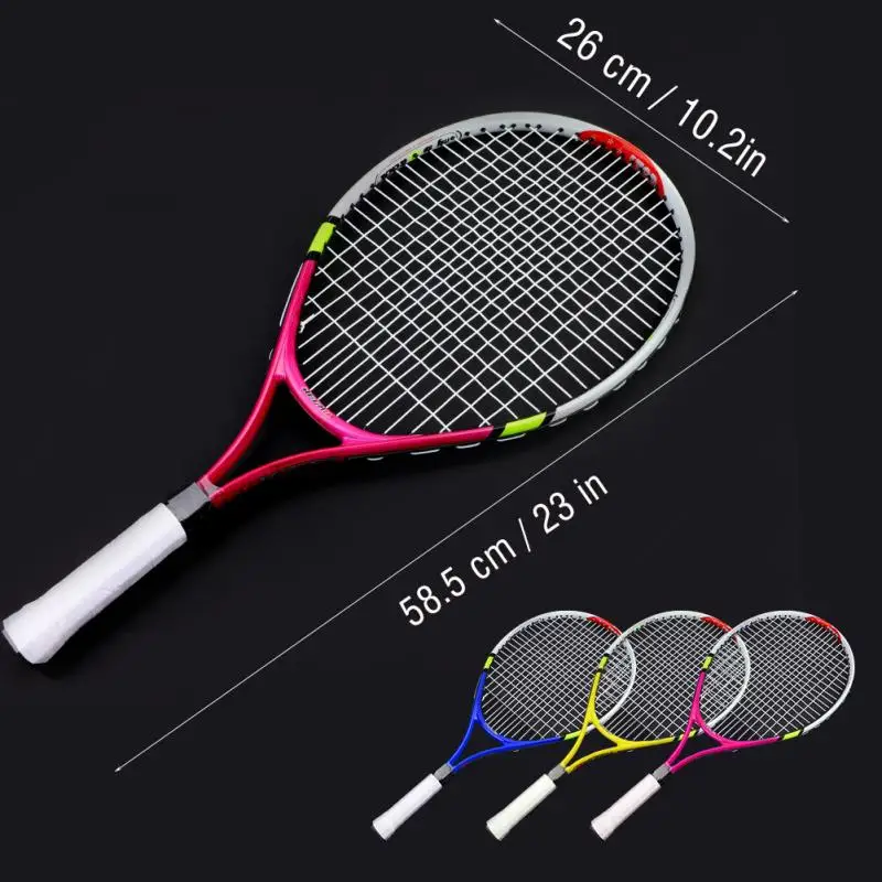 3 цвета Профессиональная Детская Теннисная ракетка для подростков прочная Теннисная ракетка из алюминиевого сплава ракетка для тренировок