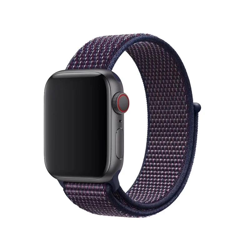 Спортивная петля ремешок для Apple Watch Band 4 3 44 мм 42 мм iWatch Band 2 1 40 мм 38 мм аксессуары красочный мягкий нейлоновый манжет браслет - Цвет ремешка: New Indigo