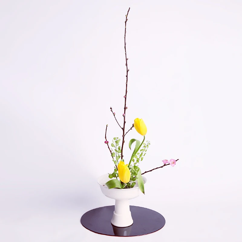 Изысканная белая фарфоровая ваза Ikebana в японском стиле цветочный горшок с