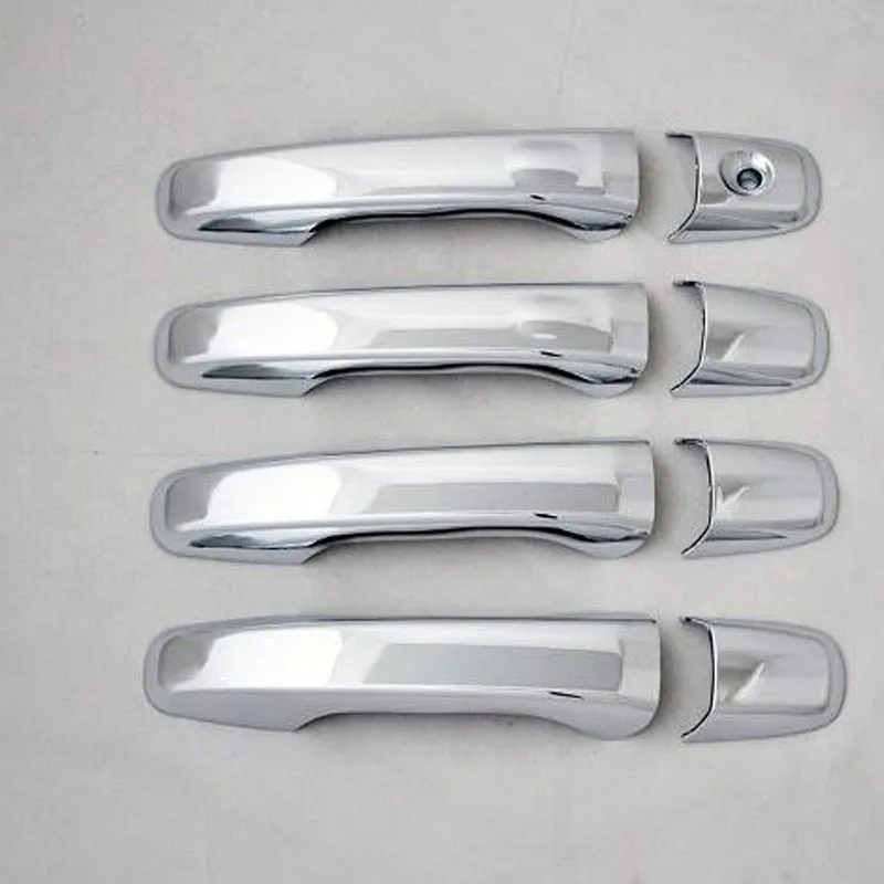 

High quality Abs Chrome 1 key hole outside door handle covers trim for FORD EDGE 2013 8pcs car Accessories