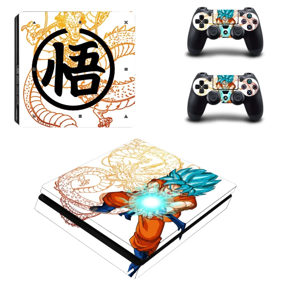 Dragon Ball Z Сон Гоку PS4 тонкая кожа Виниловая наклейка, стикер для Playstation 4 консоли и 2 контроллеры PS4 тонкая кожа Стикеры