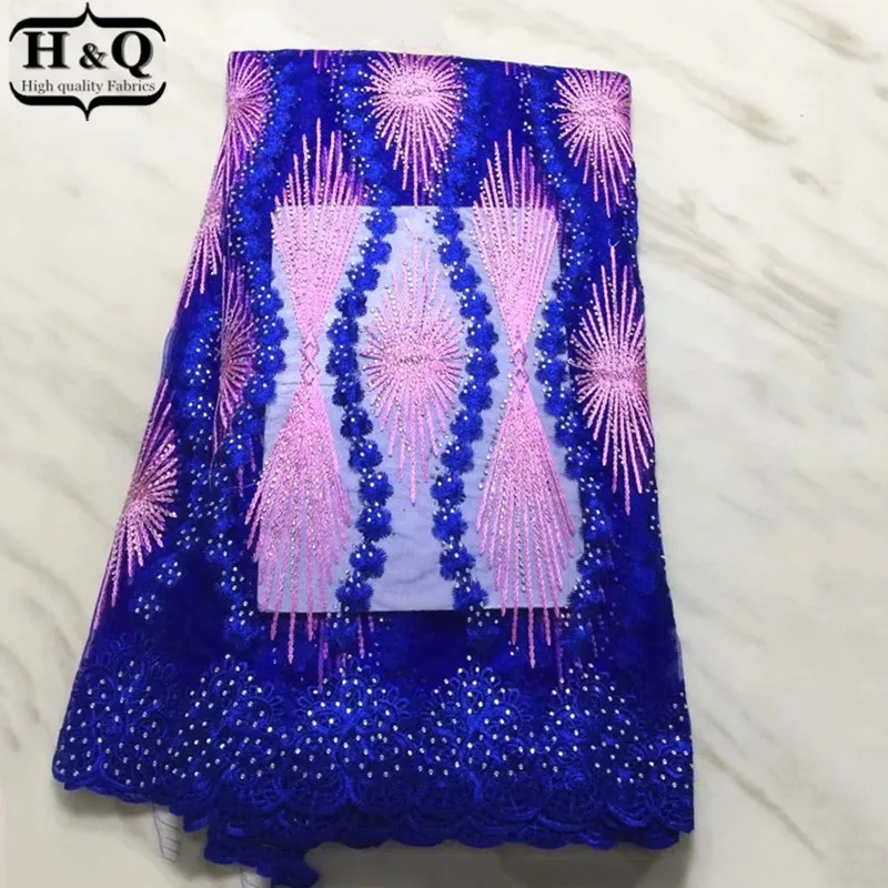 

H&Q Stylish Design 2019 Nigerian Guipure Lace 5 Yards/Piece French Tulle Lace With Stones African Net Lace For Stones Lace Dress