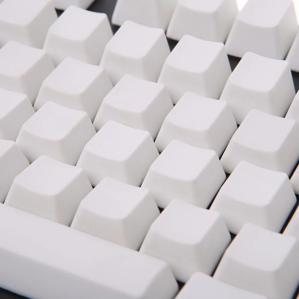 Белый 87Key Keycap Универсальный PBT ключ колпачки набор пустой без печати DIY для Cherry MX