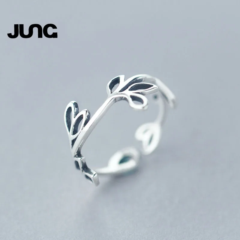 Нежный красивый Кольца для Для женщин новые творческие листьев Винтаж 925