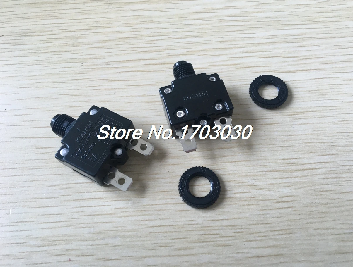 2 pcs 5A amp RESET BUTTON FUSE thermal overload fusein Switches from