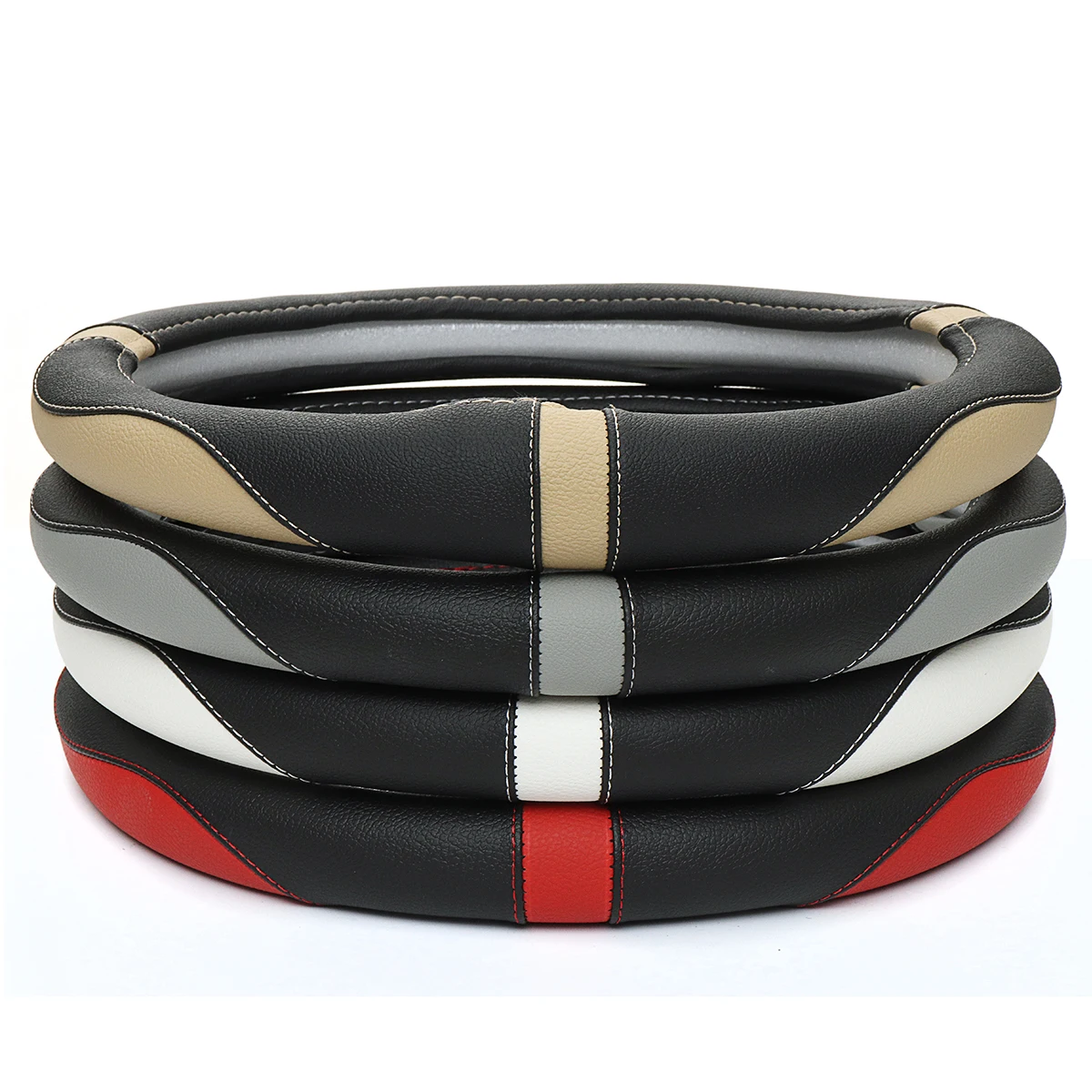 12V 38cm Heated Universal Car Steering-wheel Cover 38CM Car-styling Sport Auto Wheel Covers Anti-Slip Automotive Accessories