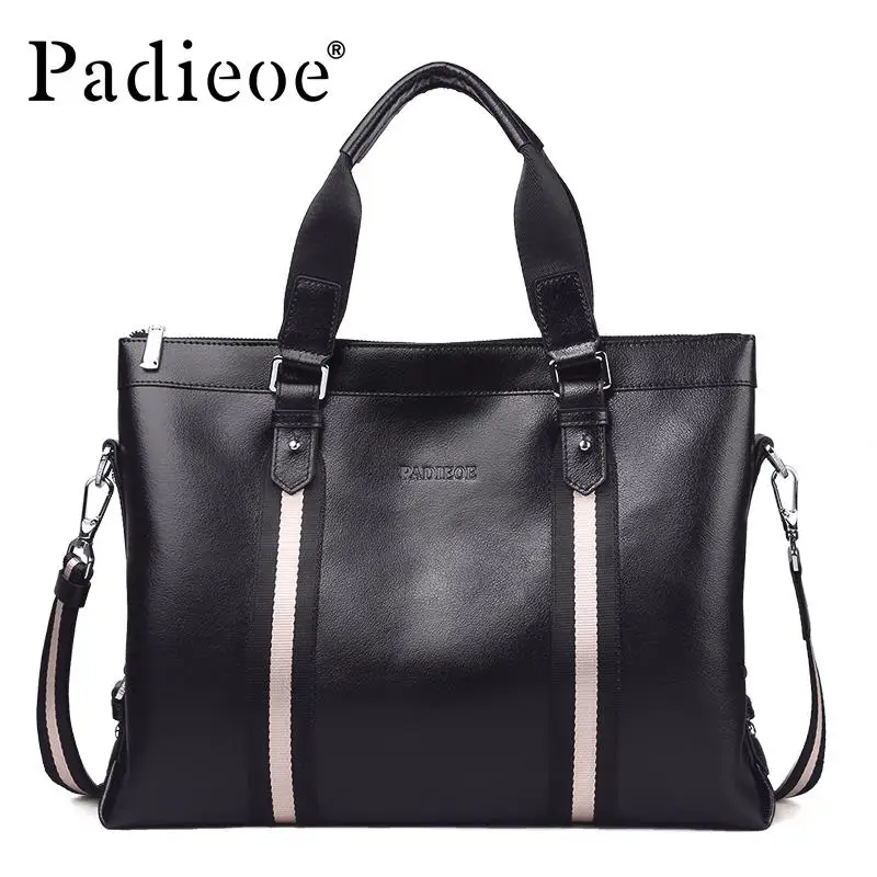 Padieoe 2018 Men Briefcase Famous Brand Tote Bag Leather Messenger Bag Men Business Handbags Fashion Shoulder Bags Free Shipping Padieoe 2018 Men Briefcase Famous Brand Tote Bag Leather Messenger Bag Men Business Handbags Fashion Shoulder Bags Free Shipping