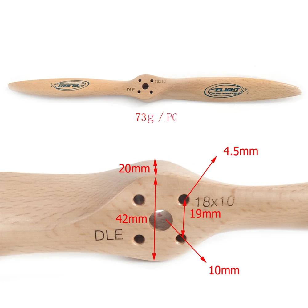 Летная Модель Дерево бензин CW пропеллер 19*8 18*10 20*10 Просверленный для DLE газовый двигатель