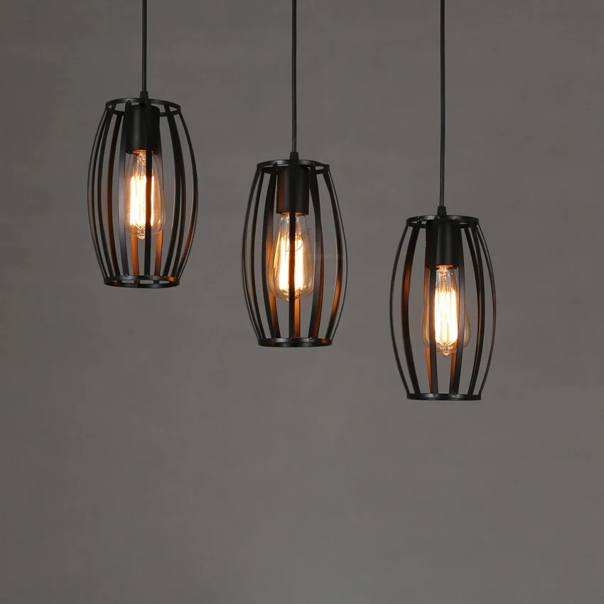 Livewin Vintage Pendant Light loft Industria Lustres Led Hanglamp Living Room Suspension Iron Cage Lampshade Luminaire Lamparas | Лампы и