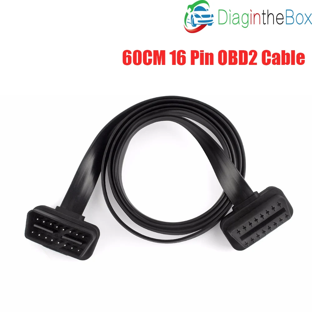 New Noodle OBDII 60CM 16Pin OBD2 Extension Cord ELM327 Male To cable OBD 2 Auto Car Diagnostic Cable Connector Adapter | Автомобили и