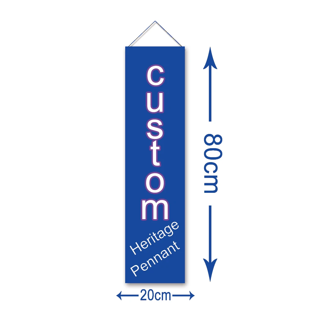 Custom Any Teams Felt Banner 20x80cm Home Decoration Wool Felt banner