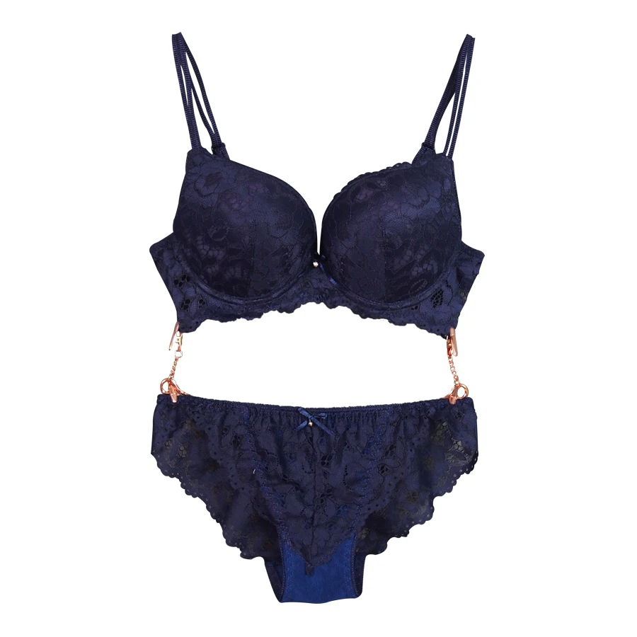 new luxury brand bra set sexy cup bra and panties straps women