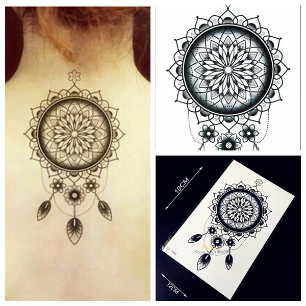 1PC Hot Women Black Dreamcatcher Waterproof Tattoo Sticker HQS49 Sexy Henna Body Art Tattoo On Back Legs Arm Dream Catcher Tatoo 1PC Hot Women Black Dreamcatcher Waterproof Tattoo Sticker HQS49 Sexy Henna Body Art Tattoo On Back Legs Arm Dream Catcher Tatoo
