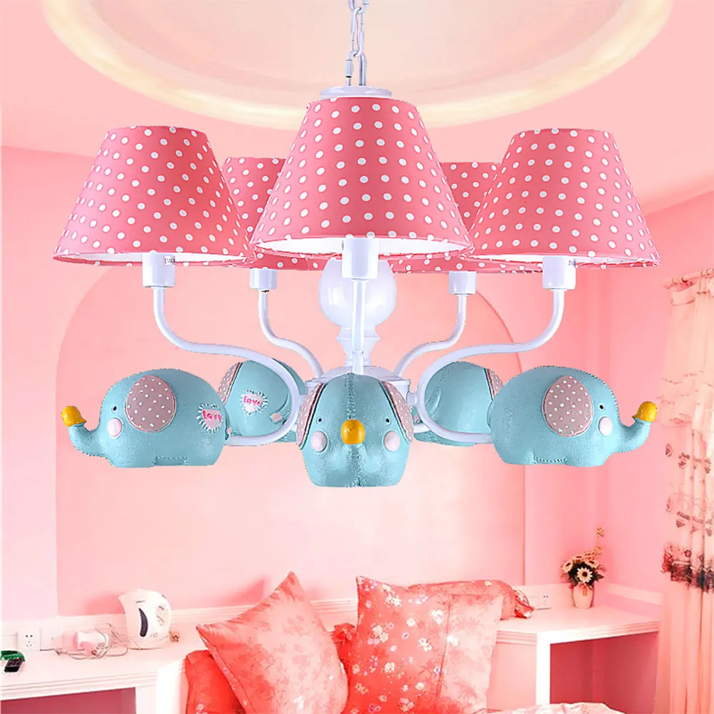

cartoon elephant pendant lighting luminarias children's room lamps boys and girls bedroom creative Led pendant lights