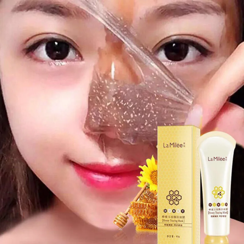 

Honey tearing mask Peel Mask oil control painless Blackhead Remover Peel Off Dead Skin Clean Pores Shrink Facial Care face mask
