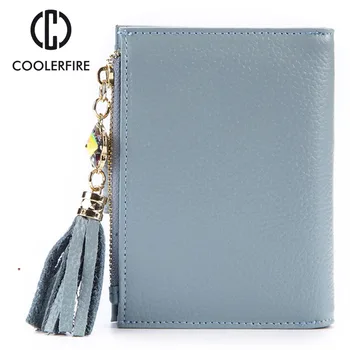 

Hot Design Women's Wallet Genuine Leather Coin Bag Short Zipper High Quality Wallets for Female Small Cute Fashion Purse PJ010