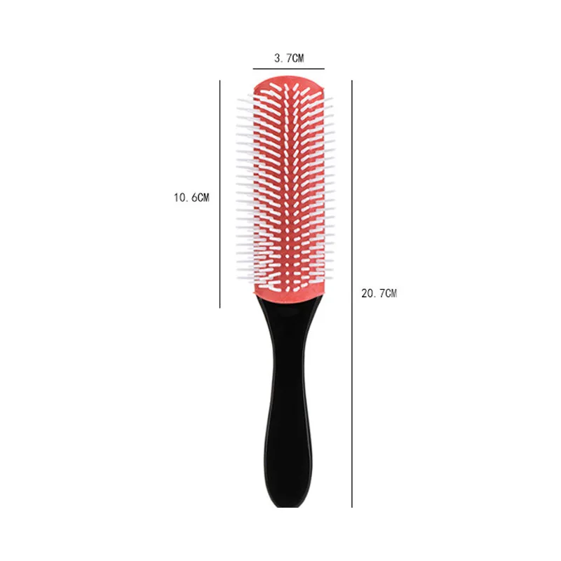 9 строк в форме зубчатой расчески Подушки Щетка для волос и закругленными краями набор для укладки волос гребень инструмент