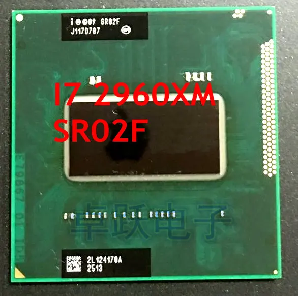 cpu processor original Intel Core i7-2960XM (8M Cache, 2.70Ghz to 3.70GHz, i7 2960XM ) SR02F ,Quad-Core,PGA988 Laptop CPU Compatible HM67 QM67 best cpu