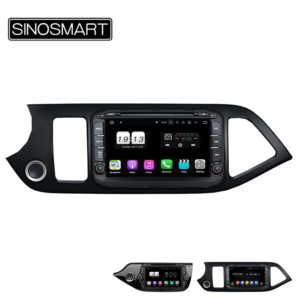 

SINOSMART Android 9.0 4G RAM 8 core CPU Car DVD GPS Player for Kia Ceed/Morning/Picanto 2014 No Canbus