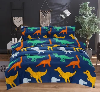 

Bedding Set Three Piece Cartoon Dinosaur Pattern Home Style High Quality Quilt Cover Pillow Case 150*200cm 200*200cm