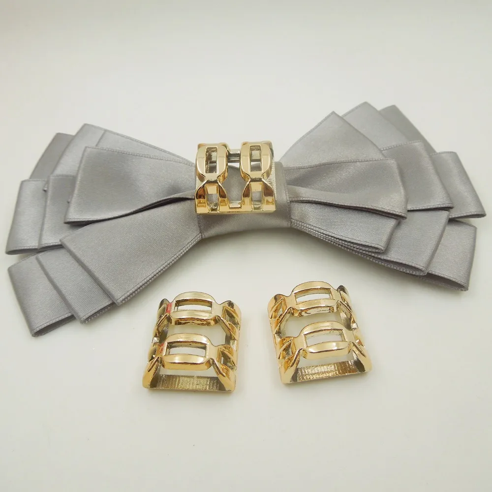 

20/20/11mm,Hole Size 17mm,20pcs W uv plated rose gold no fade ribbon buckles acessories Ribbon Slider Headband Hair Clip DIY