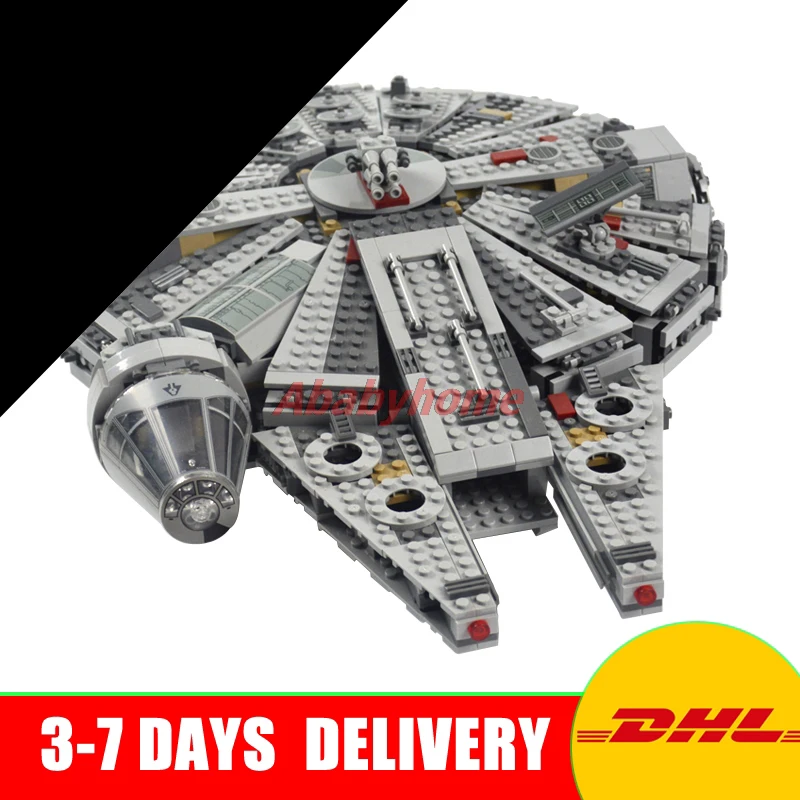 

DHL 1381PCS 05007 UCS Han Solo Millennium Falcon Building Kit 79211 Set Kids Toy Compatible with 75105