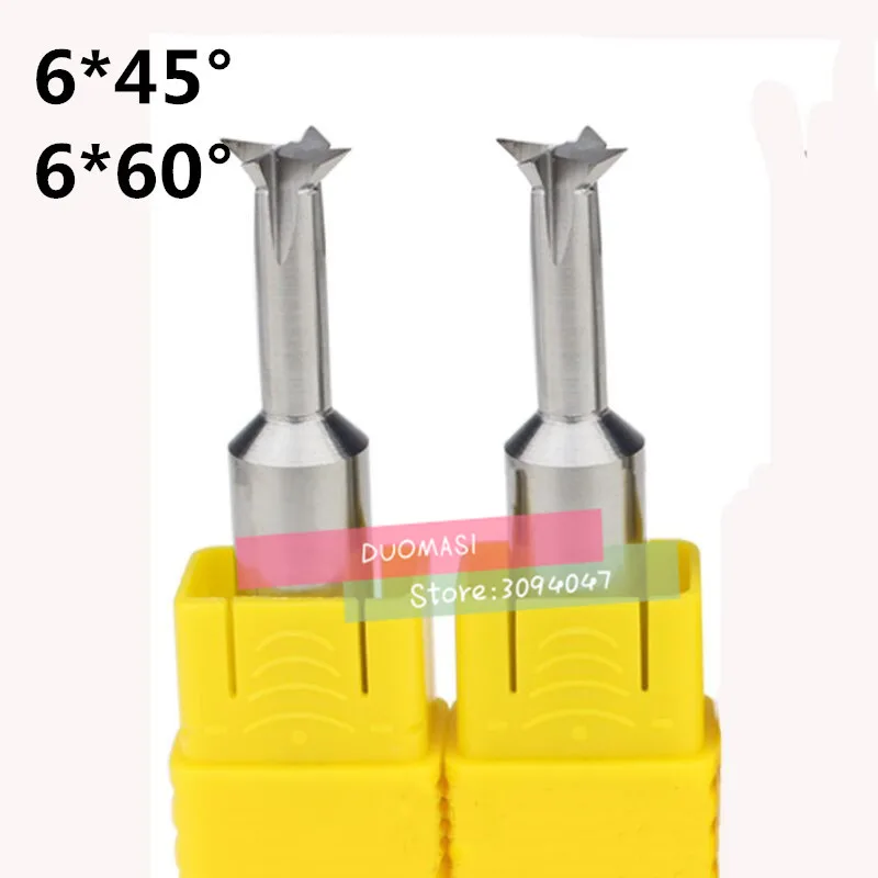Free Delivery 1PCS 6*45/6*60 degrees carbide straight shank dovetail