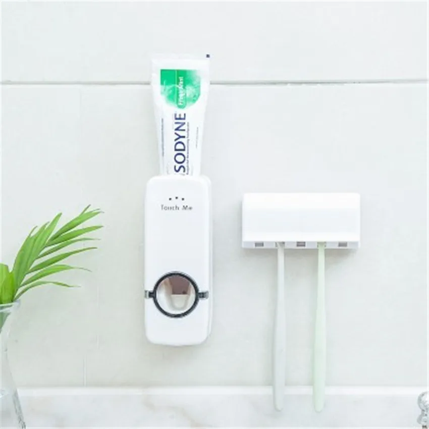 

new Top Quality Automatic Toothpaste Dispenser squeeze toothpaste device belt toothbrush holder squeezer home wash set