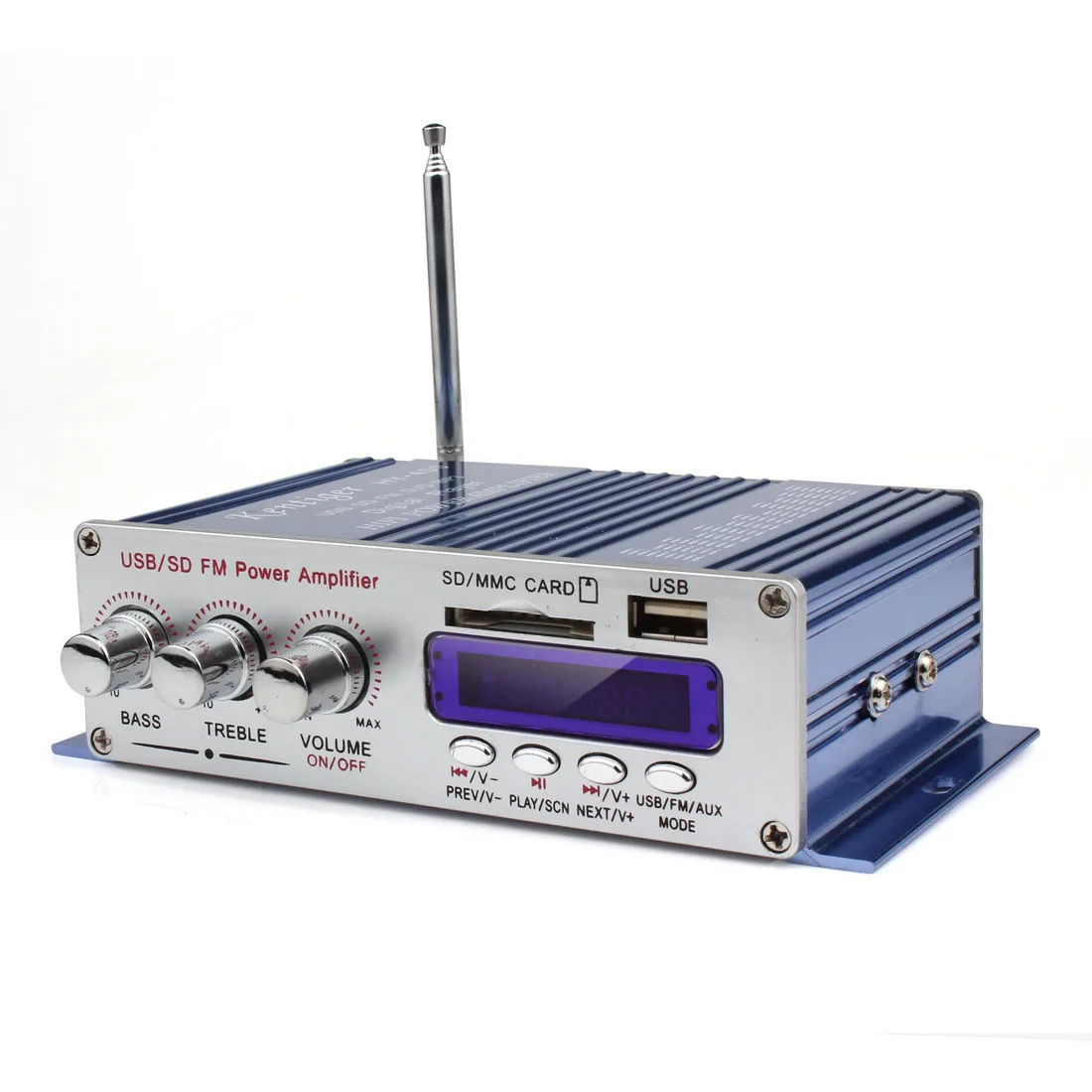 

Car Power Amplifier HY-400 12V Car Digital Display Power Amplifier USB SD Card Input with Remote Control For Car Motorcycle Home