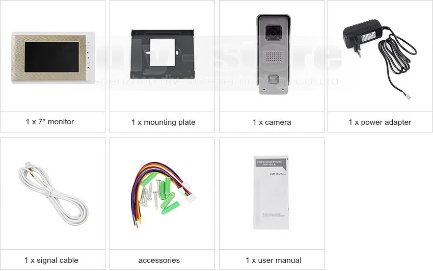 Diysecur 7 "проводной видео Дверные звонки домофон безопасности дома 700TVL Камера модные Мониторы