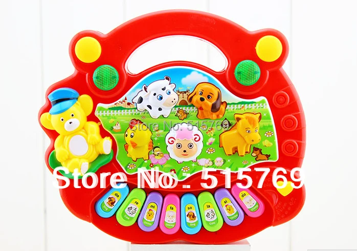 

Free shipping New Arrival Electrical Keyboard Developmental Piano Toy Baby Kid's Popular Animal Farm Piano Music Toy