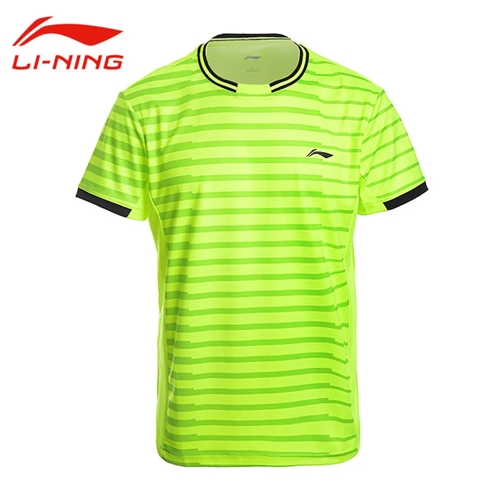 

Li-Ning Men's Professional Badminton T-Shirts AT DRY Short Sleeves Breathable Tee Li Ning Tennis Shirt LINING Sports Top AAYM143