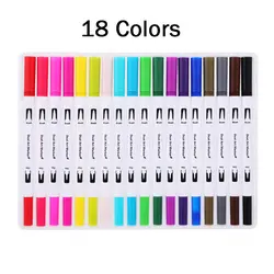 18 цветов FineLiner Рисование кисти Акварельные ручки художественные маркеры ручки школьные принадлежности каллиграфия эскиз письма