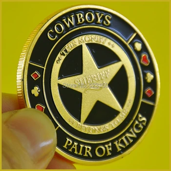 

JZ-090 Diameter 40MM,Card Protector, Texas Holdem Accessories, COW BOYS