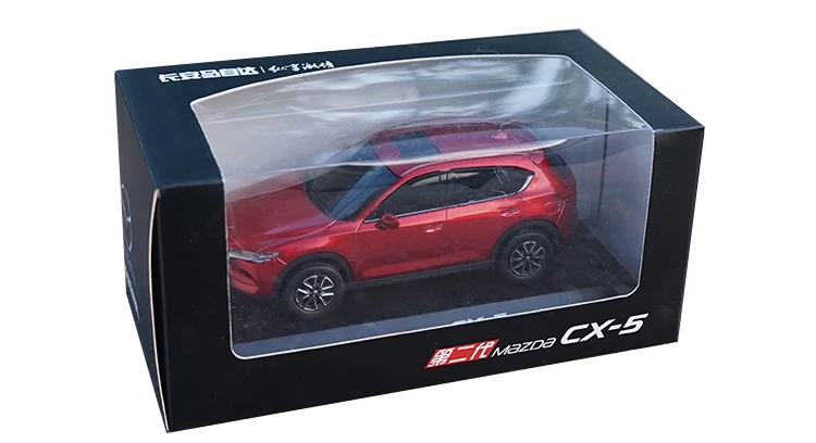 1:43 Пластик модель для Mazda CX-5 2018 красный внедорожник пластиковая игрушка для автомобиля Миниатюрный коллекция подарок CX5 CX 5