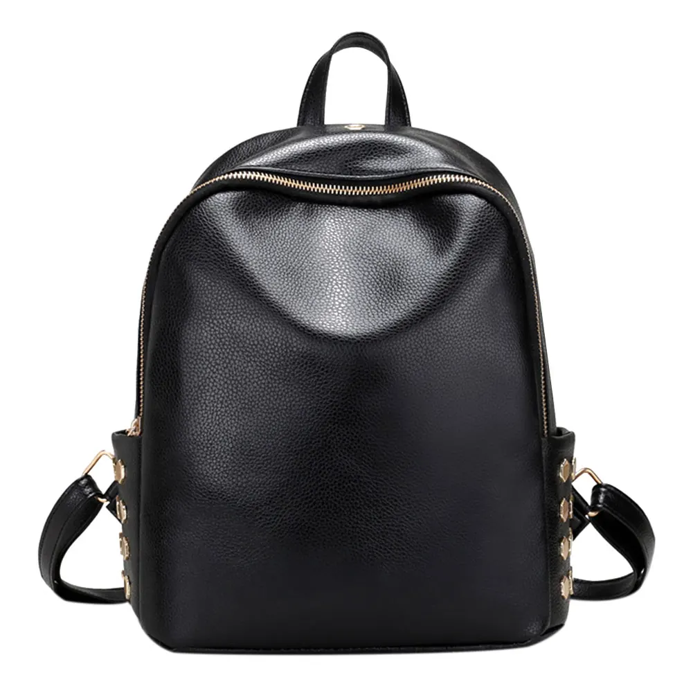 

Fashion PU leather Rivet Backpack Casual Travel School Bags for Teenage Girls Backpack Women Travel Rucksack Bagpack Mochila