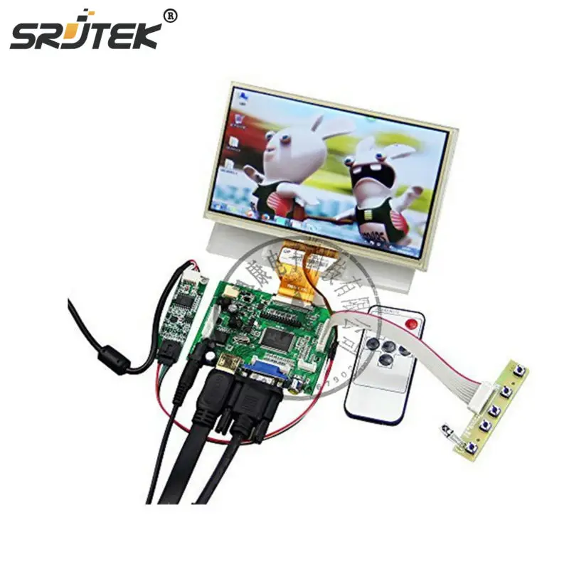 7 Inches Raspberry Pi LCD Touch Screen Display TFT Monitor with Touchscreen Kit HDMI VGA Input Driver Board
