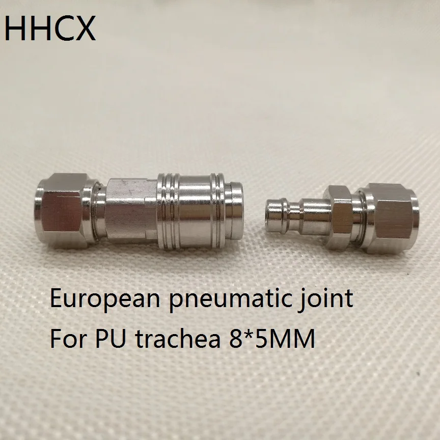 1 компл. Европейское пневматическое быстрое соединение из чистой меди Пневматическое соединение для 8*5 мм PU trachea Пневматический разъем