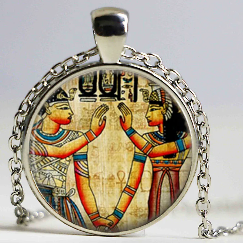 Glass Dome Necklace Ancient Egyptian Necklace Ancient Necklace Glass