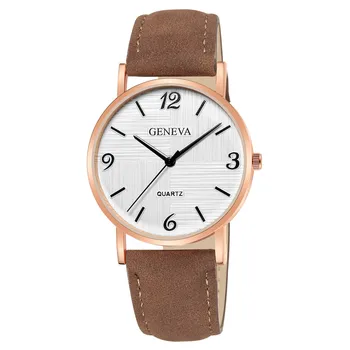 

2018 New Fashion Women's Luxury Leather Band Clocks Date Analog Quartz Diamond Wrist Watches Women's Gifts reloj mujer W