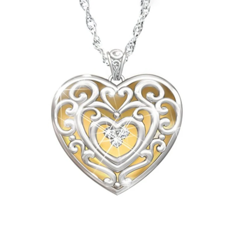 

Bohemia ethnic metal punk simple fashion Star hollow Peach Heart pendant charm choker Necklace women