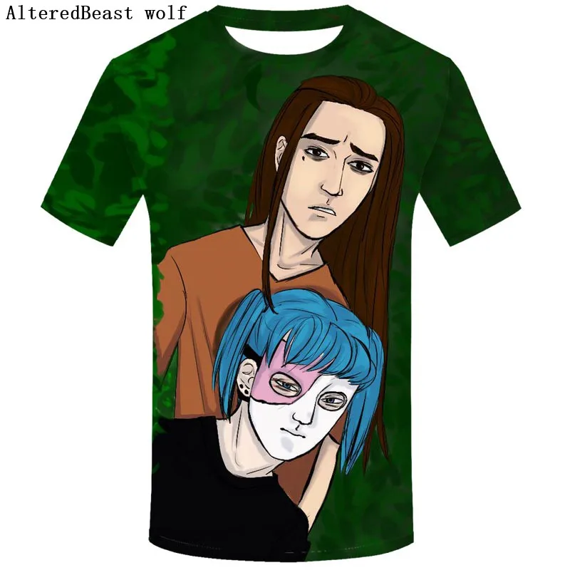 

2019 Newest Sally Face 3D Print Game Cool Funny T-Shirt Men Short Sleeve Summer Tops T Shirt harajuku Male Fashion T-shirt